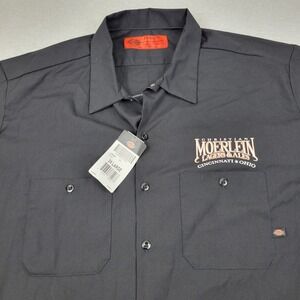 Dickies Christian Moerlein Lagers & Ales Button Up Work Shirt Mens 2XL Black NWT